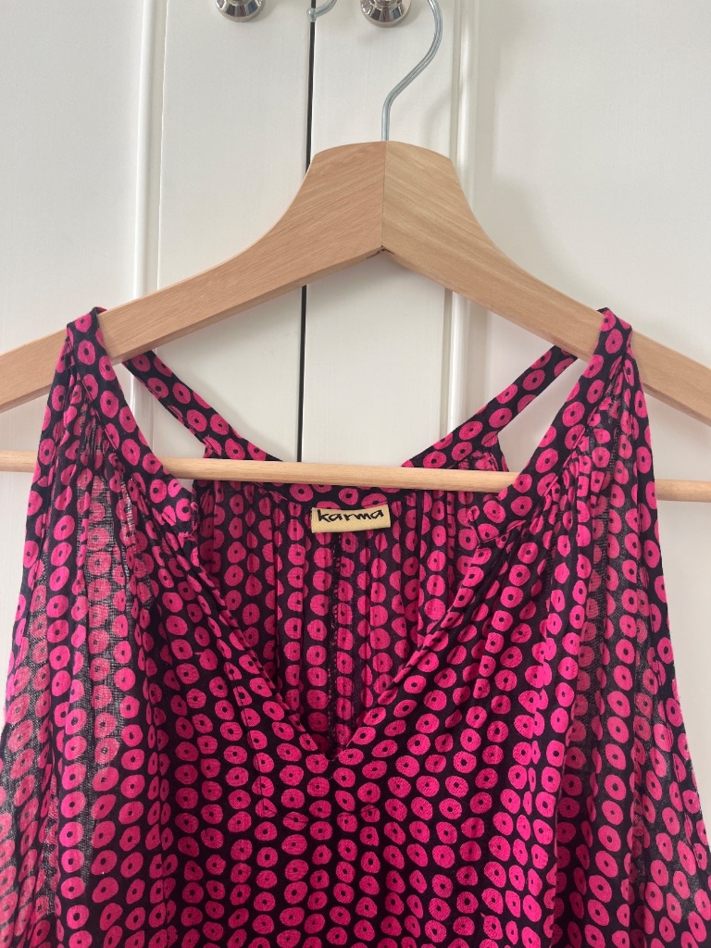 Patterned Babydoll Dress - Picture 3 of 3